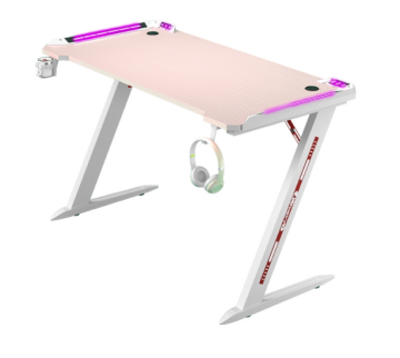 YZ Black Steel Stable Structure RGB Lighting Gaming Desk - Cheap Gaming Tables For Sale