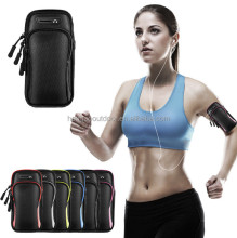 Low moq outdoor arm bag wrist bag elastic mobile phone arm bag portable sport storage pouch with print