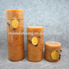 Scented or unscented pillar candles, aromatherapy pillar candles