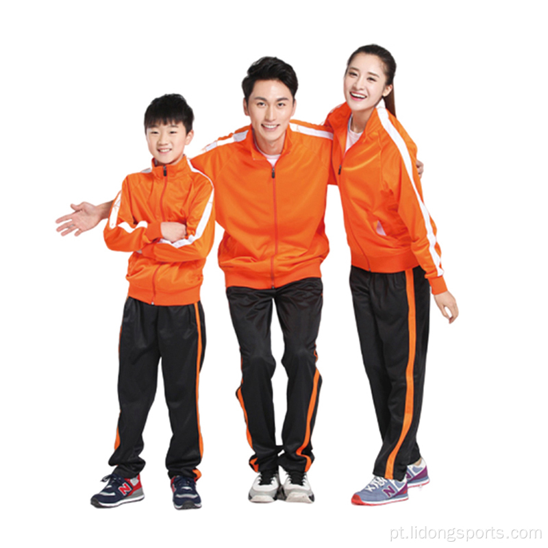 Mens Casual Orange Tracksuit com logotipo personalizado