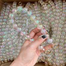 Custom Acrylic Phone Strap with Crystal Beads