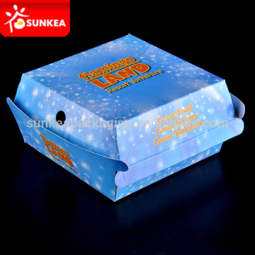 Food grade paper burger box for fast food