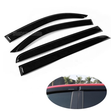 Black Window Sun Shade Vent Visor Rain Guard Deflector for Tundra 2014+