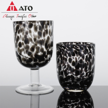 White & Black Dot Balloon Crystal Glasses Cup