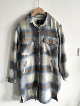 Ladies' Casual Plaid Coat