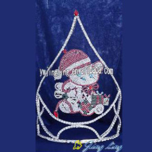 Snowman Tiara Big Pageant Christmas Crowns