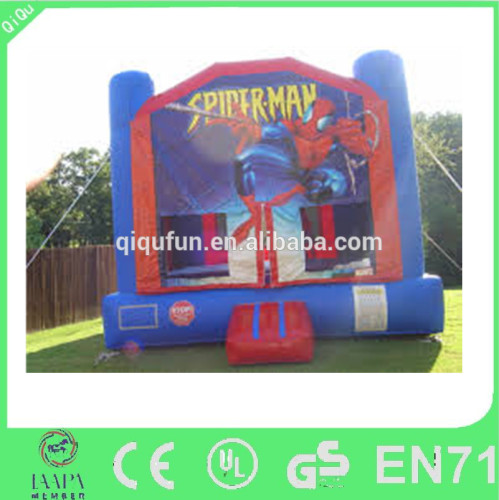 Kids rental spiderman inflatable moonwalk for sale