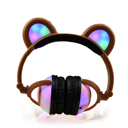 Auriculares que brillan intensamente auriculares inalámbricos de la música del oído de Panda