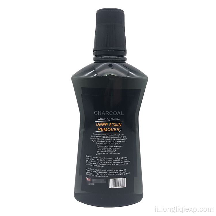 solvente carbone attivo sbiancante collutorio 500ml