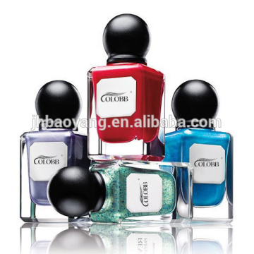 OEM nail treatment nail art polish peel off nail polish with unique black cap