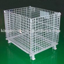 Wire mesh steel stacking containers