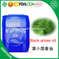 Aceite esencial de comino orgánico de semilla negra.