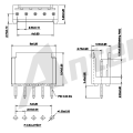 2,54mm zift tek satır 180 ° gofret A2549WVK-XP