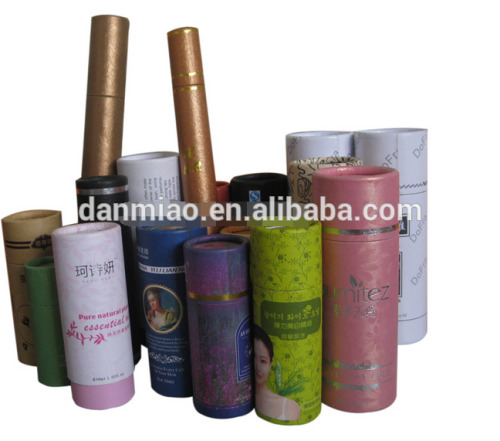 Elegant cosmetic paper tube for perfume or cosmetic packaging