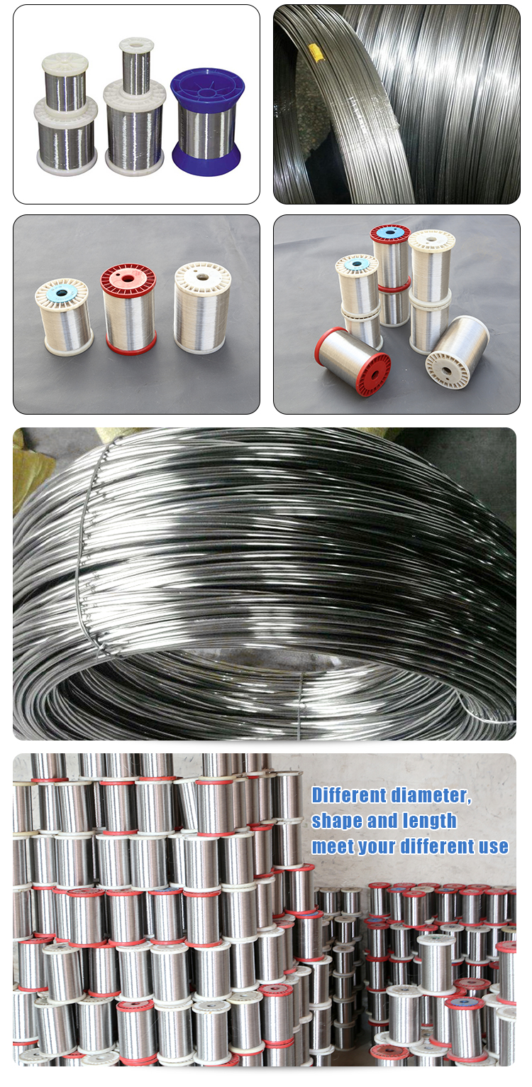 Anping factory cheap price 0.3mm 0.025mm stainless steel wire in spool