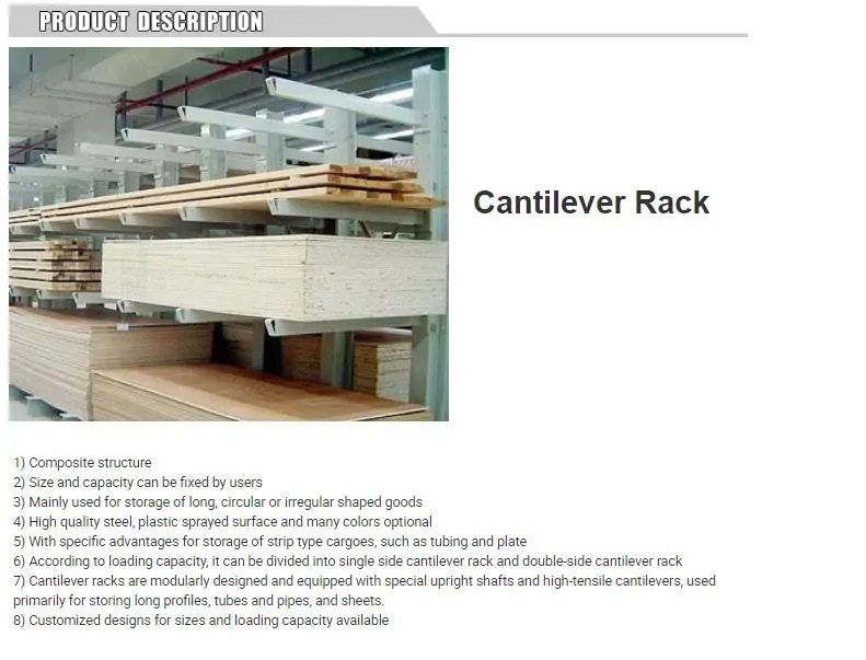 Heavy Duty Steel Rack Manufactur Cantilever Racking for More Than 20 Years