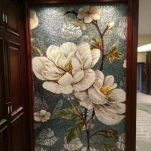 Fashionable flower pattern mosaic mural design for decorative