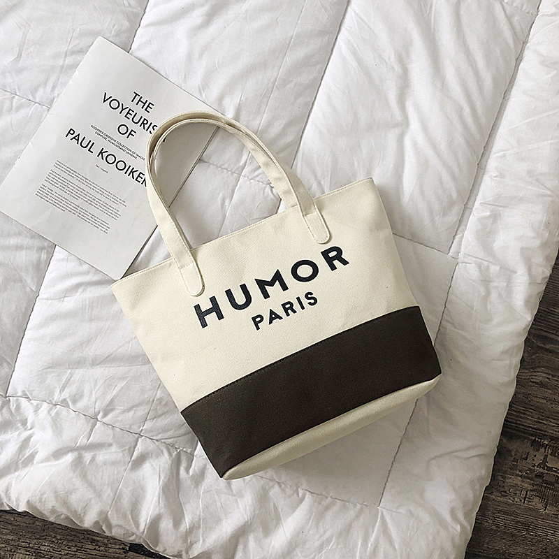 Eco friendly promotional hot sell customized printed ladies large capacity canvas women tote bag