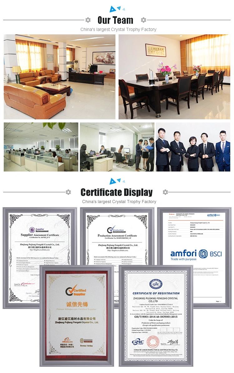 2021 New Design Business Cooperation Award Design Clear Handshake Award Crystal Globe Trophy