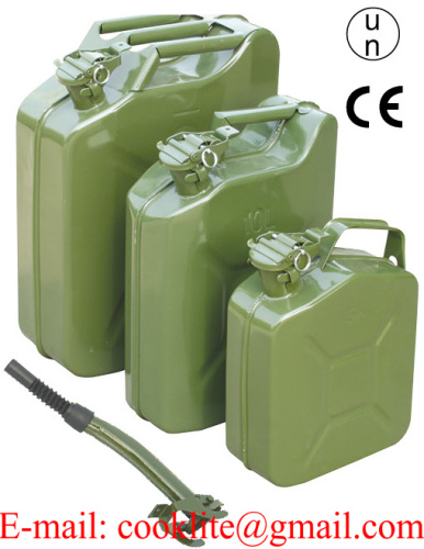 Metalen Benzine/Brandstof Leger Jerrycan/Benzinekan - UN-keur