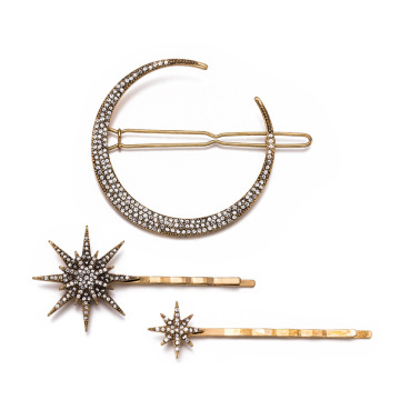 moon star hair clips for women girls