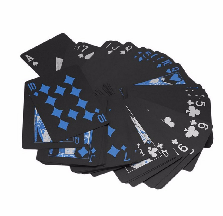 High Quality Plastic PVC Poker Waterproof Black Playing Cards Creative Gift Durable Poker