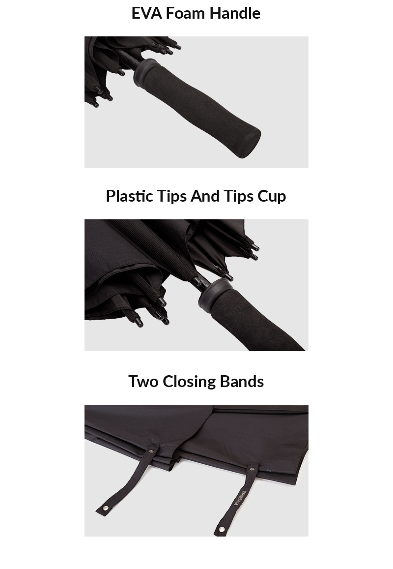 Parapluie de golf coupe-vent Boutique Black Boutique Black Windproof Golf Umbrella