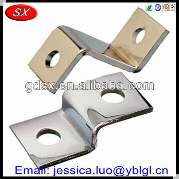 high precision customized l shaped metal bracket,high polished l bracket stainless steel,90 degree small l brackets with 2 holes