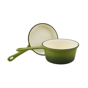 Green Cast Iron Enamel Stewpan
