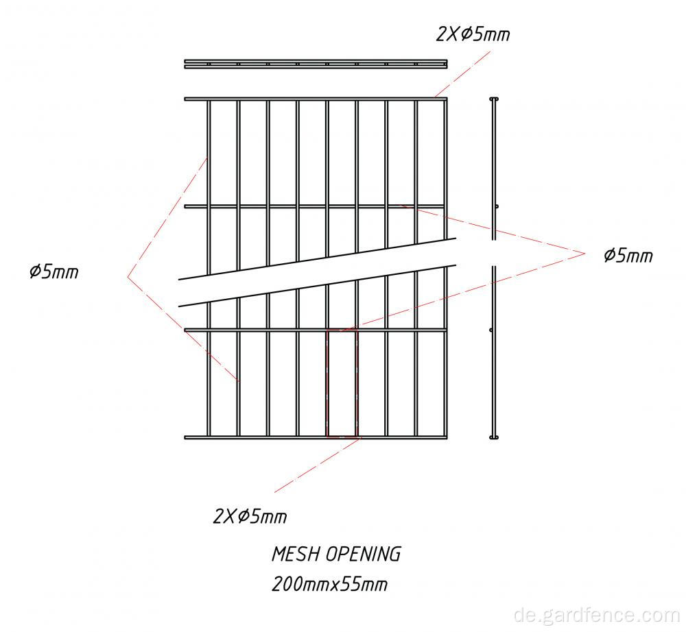 Einzeldrahtzaun RAL6005 / RAL7016 / RAL9005