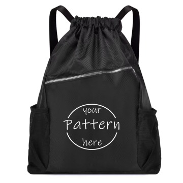 Colorful 420D Polyester Gym Bag - Custom Logo Cinch Backpack Sport Nylon Drawstring Bag 2024