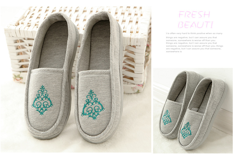 Spring and autumn new bag heel waterproof non-slip embroidered confinement shoes