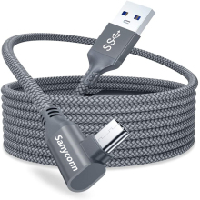 Right Angle USB 3.2 Type C Data Cable for Oculus Rift S CV1 Headset (5M/16FT and 6M/20FT)