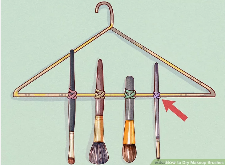 how to dry makeup brush