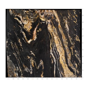 Picasso Taurus Granite Black Gold Slabs - Top Quality
