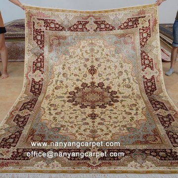 6'x9' Handwoven Silk Qom Persian Rug