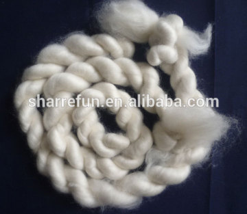 Sharrefun Pure Carded and Combed White Cashmere Tops 15.5-16.5mic 44mm