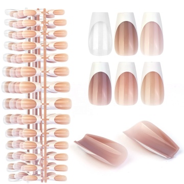 Gelsky Thick Nail Extension Tips Acrylic Coffin Soft Gel Nail Tip French Nail Tips