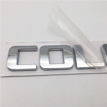 ABS Chrome Tail 3D Alphabet Auto Adhesive Car Sticker Emblems