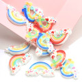 Kawaii Bunte Wolkenförmige Flache Rückseite Perlen Handgemachte Handwerk Dekoration Abstandshalter Für Kinder DIY Spielzeug Ornamente