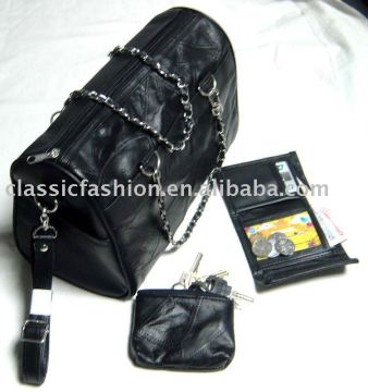 Sell patchwork leather bag, patch leather bag, patchwork bag