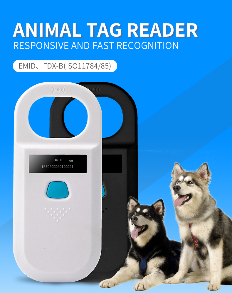 125Khz / 134.2Khz RFID animal Tag Reader Animal microchip Reader Handheld rfid Animal Reader