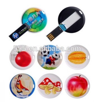 China Factory Round mini flash drive Plastic Material memory drive Novelty U disk