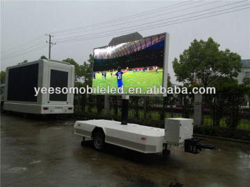 Out of home dvertising trailer with P10 high brightness led screen and video displayer