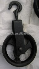 Single Wheel Sheave Pulley Rope Pulley with forged hook