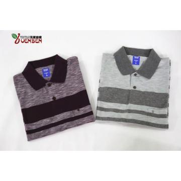 Polo en jersey flammé à rayures YD pour homme