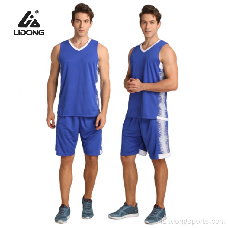 Design di maglia da basket personalizzato semplice set di maglie da basket