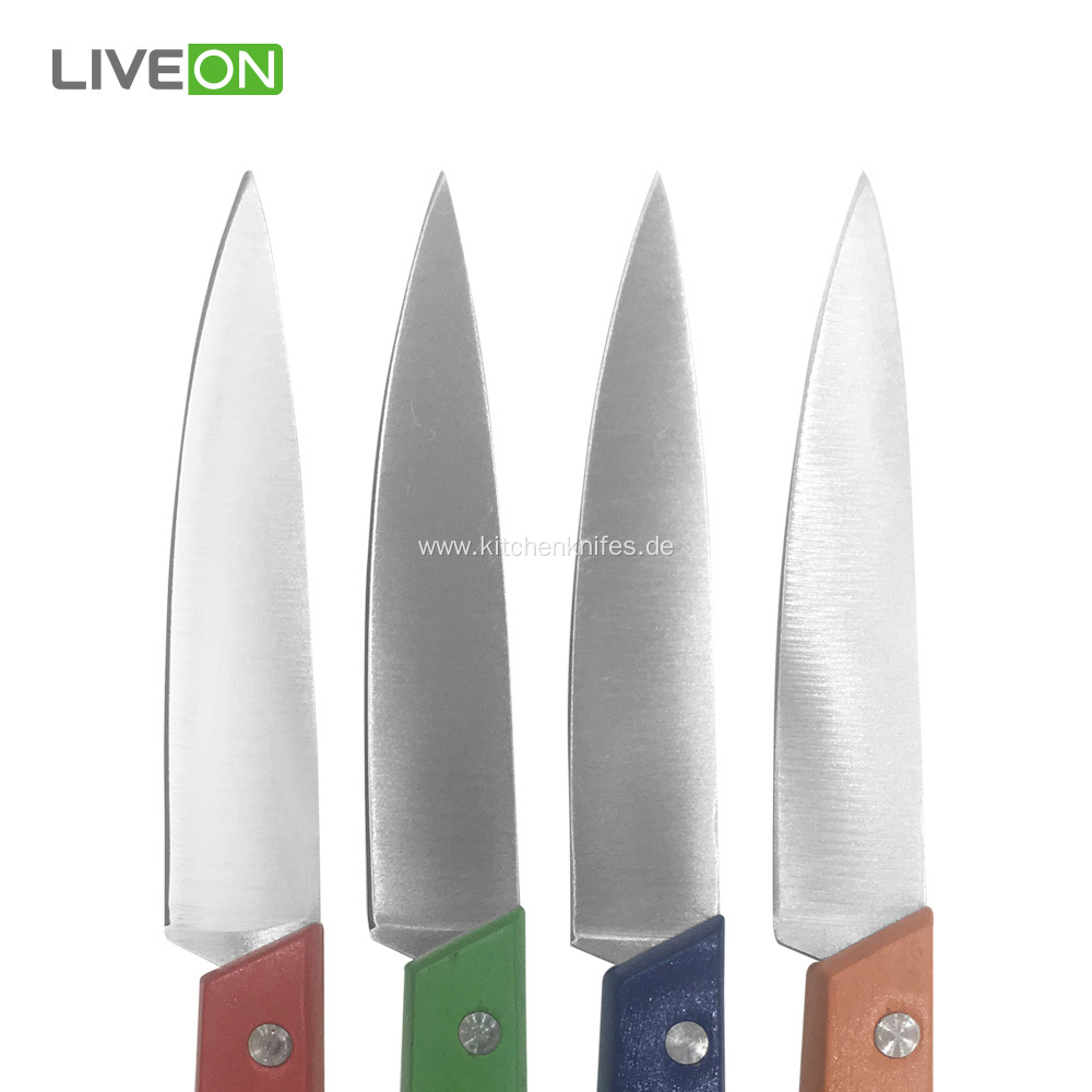 Beech Wood Handle Paring Knife 4-Piece Set