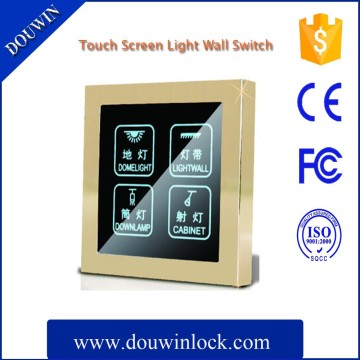 Touch switch crystal glass panel for hotel