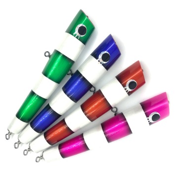 Luminous Wooden Popper Lures - Willfishing 118g 240mm Handmade Saltwater Fishing Lures